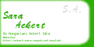 sara ackert business card
