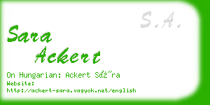 sara ackert business card